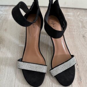 Style & Co. Women's Black and Silver Rhinestone Sandals